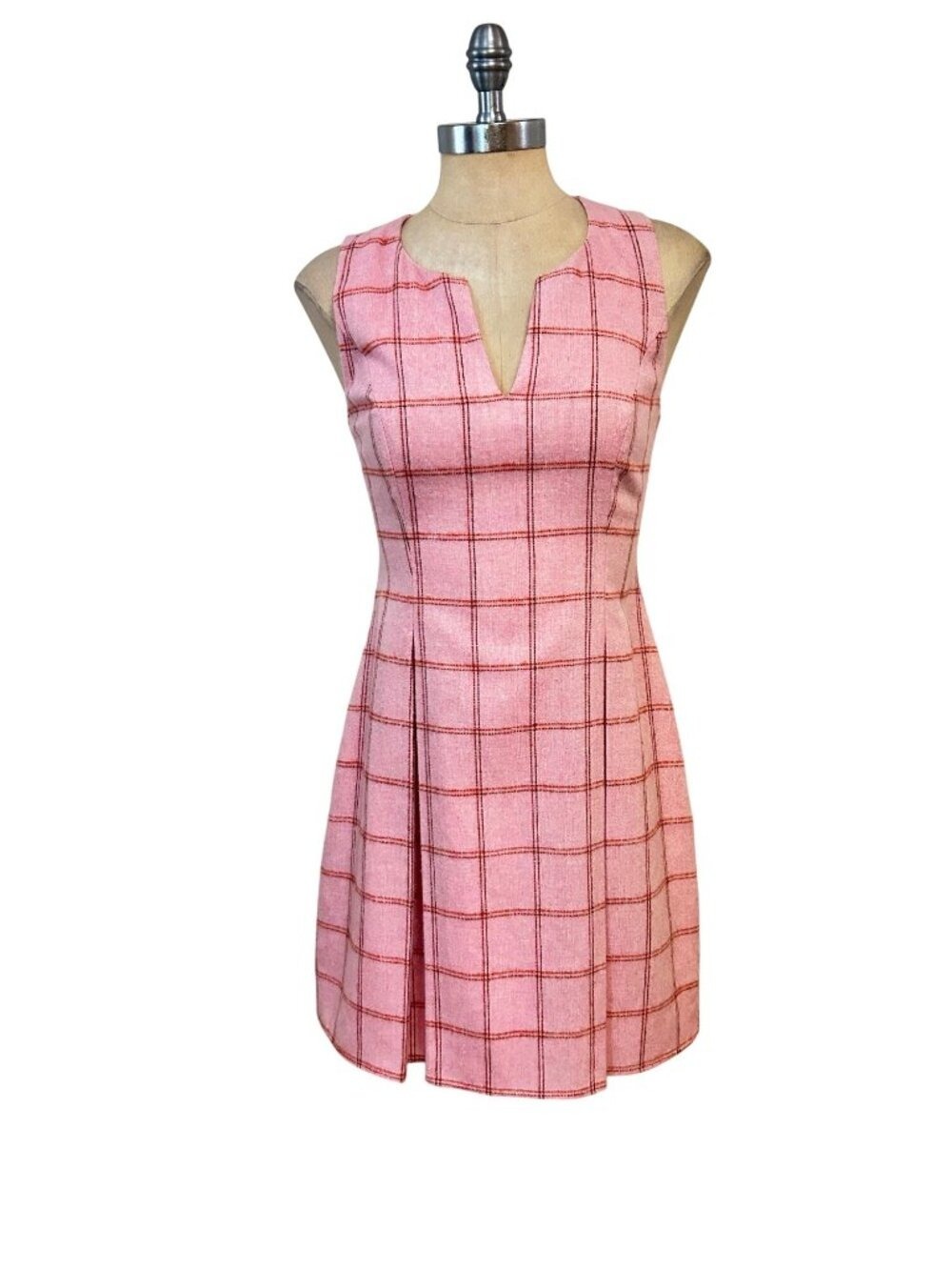 JULIE BROWN NWT Harlyn Sheath Dress SZ 2 Pink Ballet plaid NWT